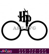 Harry Potter Glasses Round Eyeglasses Vector SVG