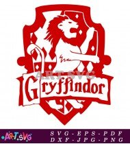 Gryffindor House Crest Hogwarts Logo Vector SVG