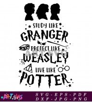 Harry Potter Study Quote Gryffindor SVG 1