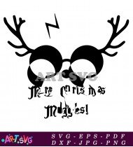 Reindeer With Glasses Harry Potter Christmas SVG