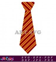 Harry Potter Gryffindor Tie Pattern Design SVG