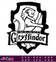 Gryffindor House Crest Logo Vector Illustration SVG