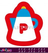 Red and Blue Hello Kitty Teapot SVG