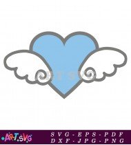 Hello Kitty With Wings Heart Clipart SVG