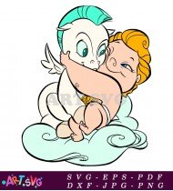 Baby Hercules Cartoon Illustration SVG