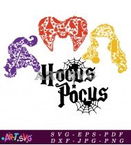 Hocus Pocus Witch Halloween SVG Design