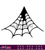 Black And White Spider Web Halloween Clipart SVG 5