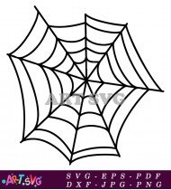 Black And White Spider Web Halloween Clipart SVG 6