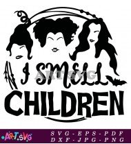 I Smell Children Halloween Witch Clipart SVG 2