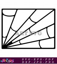 Black Halloween Spider Web Design Decoration SVG