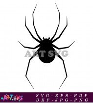 Spider With Legs Spread Halloween Design SVG