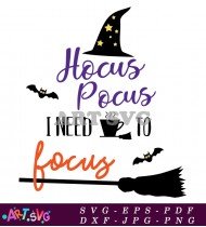 Hocus Pocus Halloween Witch SVG Clipart