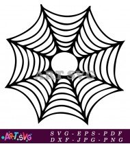 Black And White Spider Web Illustration Design SVG