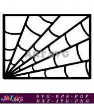 Black Spider Web Clip Art Printable Design SVG