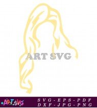 Witch Silhouettes With Long Curly Blonde Hair SVG