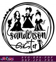 Sanderson Sister Halloween Svg Design For Cutting SVG