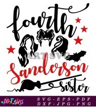 Fourth Sanderson Sister Halloween Clip Art Design SVG 1