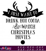 Hot Cocoa Christmas Movie Cut File SVG 1