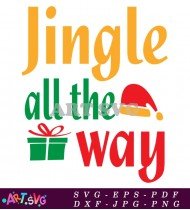 Jingle Bell Christmas Gift Festive Decoration SVG