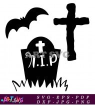 RIP Tombstone Halloween Decoration SVG