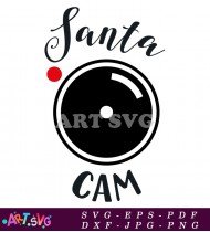 Santa Camera Christmas Holiday Winter Graphic Design SVG