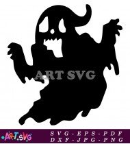 Ghostly Silhouette Halloween Decoration Spooky Boo Haunted SVG