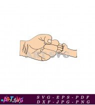 Fist Bump Illustration for Father's Day Card SVG