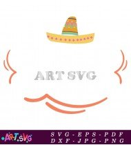 Cute Hand Drawn Sombrero Clip Art SVG