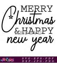 Merry Christmas And Happy New Year SVG 1