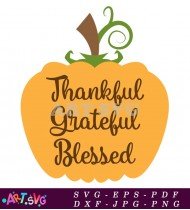 Pumpkin Thanksgiving Fall Thankful Blessed Svg SVG