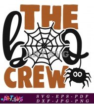 Halloween Crew With Spider Web Design SVG