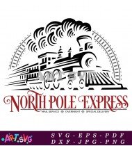 North Pole Express Train Christmas SVG 1