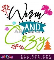 Warm And Cozy Christmas Design Element SVG