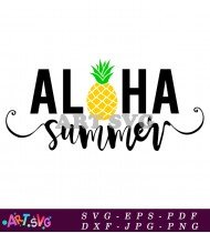 Aloha Summer Pineapple Tropical Fruit Graphic SVG