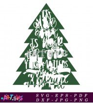 Christmas Tree Printable Vector Design Template SVG