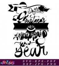 Christmas Decor Typography Design Element SVG