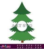 Christmas Tree With Circle For Text SVG