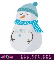 Cute Snowman Christmas Ornament Design SVG