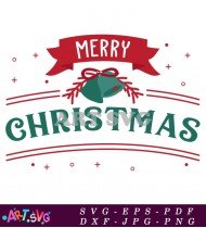 Merry Christmas Bell Design Vector Illustration SVG