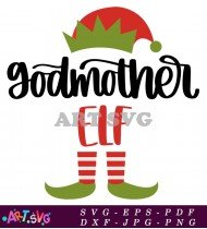 Godmother Elf Christmas Ornament Design SVG Cut File