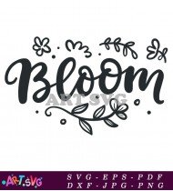 Christmas Floral Bloom Graphic Design Vector Art SVG