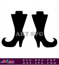 Christmas Boots Design Graphic Printable Template SVG