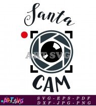 Santa Cam Design Template For Christmas Graphic SVG