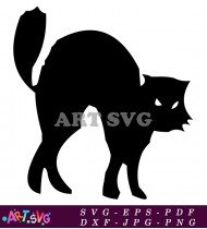 Black Cat Walking With Large Paws SVG