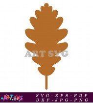 Single Brown Tree Silhouette Design Template SVG