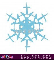 Blue Snowflake Design Cut File SVG 1