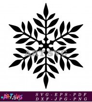 Snowflake Silhouette Clipart With Elegant Design SVG 1