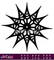 Snowflake Silhouette Clipart Design For Winter SVG