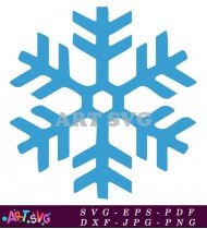 Simple Snowflake Silhouette Clipart Free Download SVG