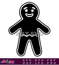 Gingerbread Man Christmas Clip Art And Design SVG